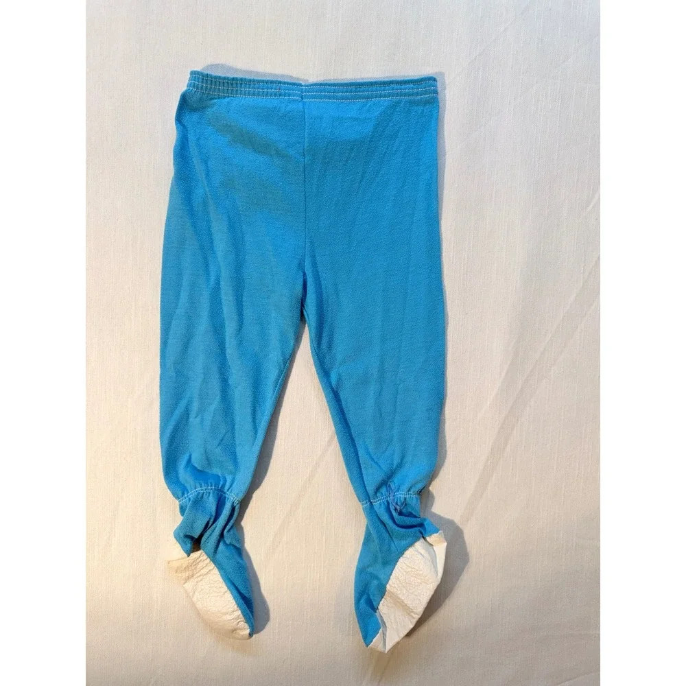 90's‎ Vintage Dr Denton Boys 3T Blue School Graphic Footed Pajama Set USA 2pc